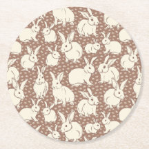 Cuddly Bunny Rabbits Bonanza - Mocha Mousse.  
