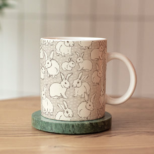 Cuddly Bunny Rabbits Bonanza - pattern. Coffee Mug