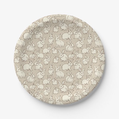 Cuddly Bunny Rabbits Bonanza _ pattern   Paper Plates