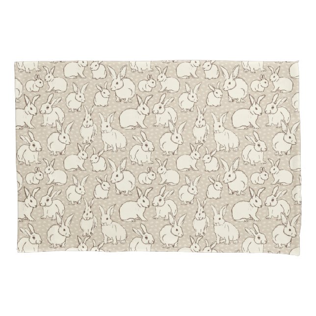 Cuddly Bunny Rabbits Bonanza - pattern.   Pillow Case (Front)