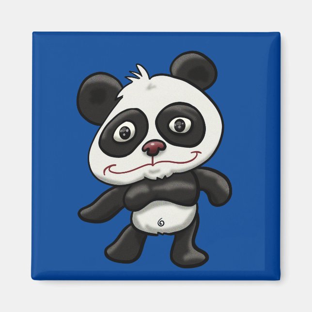 Cuddly Cartoon Panda Magnet (Front)