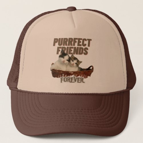 Cuddly Companions Purrfect Friends Forever Trucker Hat