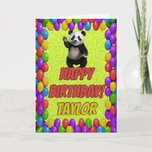 Cuddly Cute Panda Bear Greeting Happy Birthday Card