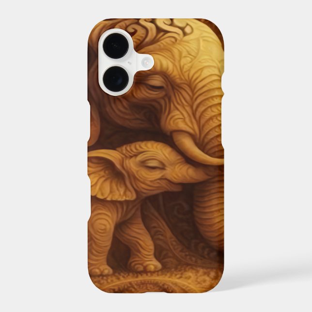 Cuddly Elephants  Case-Mate iPhone Case (Back)