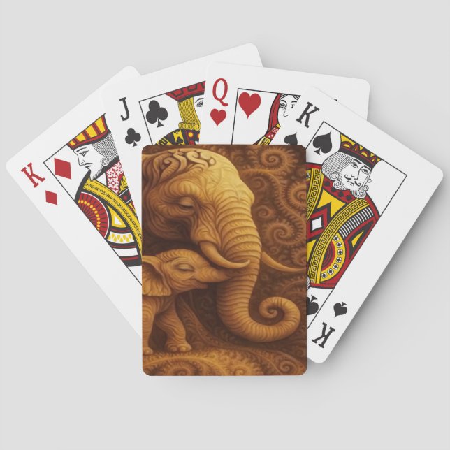 Cuddly Elephants  Poker Cards (Back)