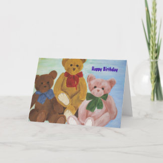 "Cuddly Friends", Happy Birthday Card