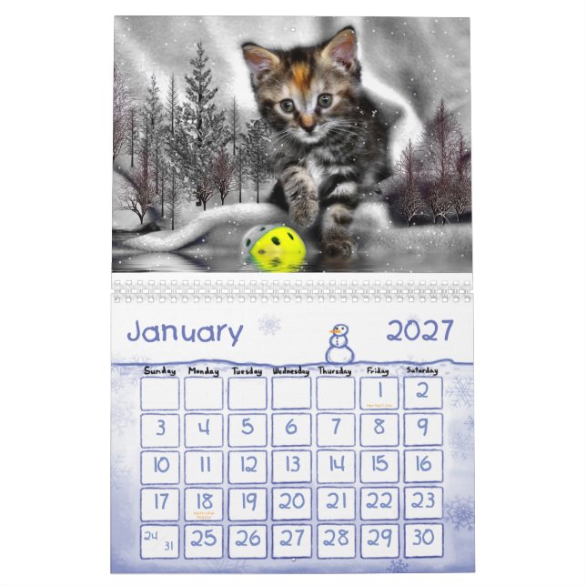Cuddly Kittens Calendar (Jan 2027)