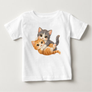 Cuddly kittens hugging baby T-Shirt