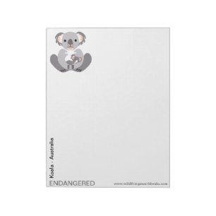 Cuddly KOALA -Animal lover -Australia-Marsupial Notepad