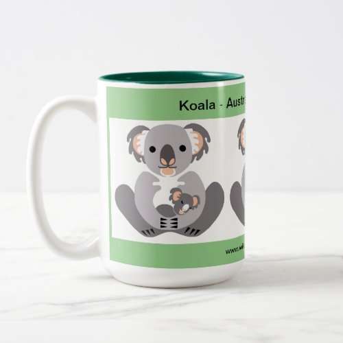 Cuddly  KOALA  _ Australian Wildlife_ Nature Two_Tone Coffee Mug