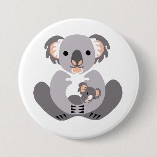 Cuddly Koala- Marsupial - Aussie wildlife - Button