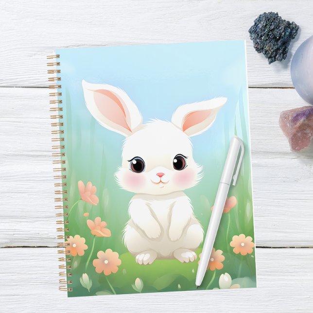 Cuddly Meadow: Baby Rabbit in Spring Flowers  Planner (Creator Uploaded)