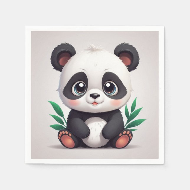 Cuddly panda napkins (Front)