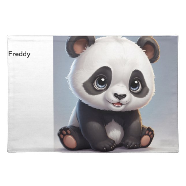 Cuddly panda placemat writable (Front)