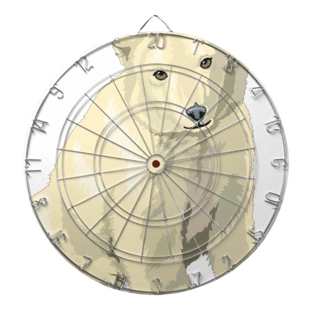 Cuddly  Polar Bear Dart Board (Front)