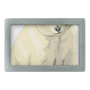 Cuddly  Polar Bear Rectangular Belt Buckle