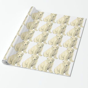 Cuddly  Polar Bear Wrapping Paper