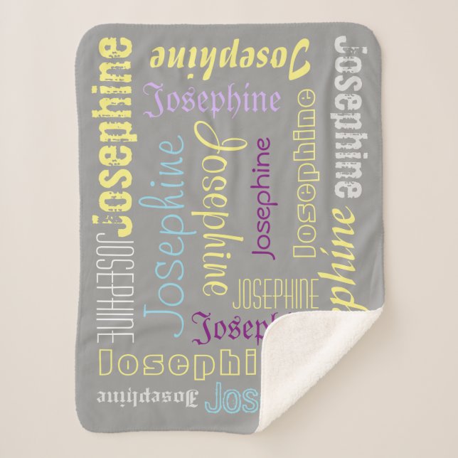 Cuddly Soft & Warm Personalized Name Blanket (Front)