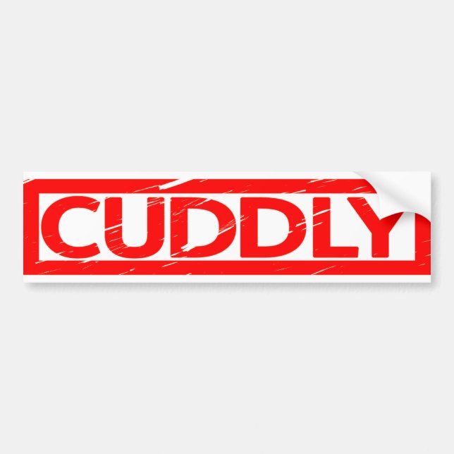Cuddly Stamp Bumper Sticker (Front)