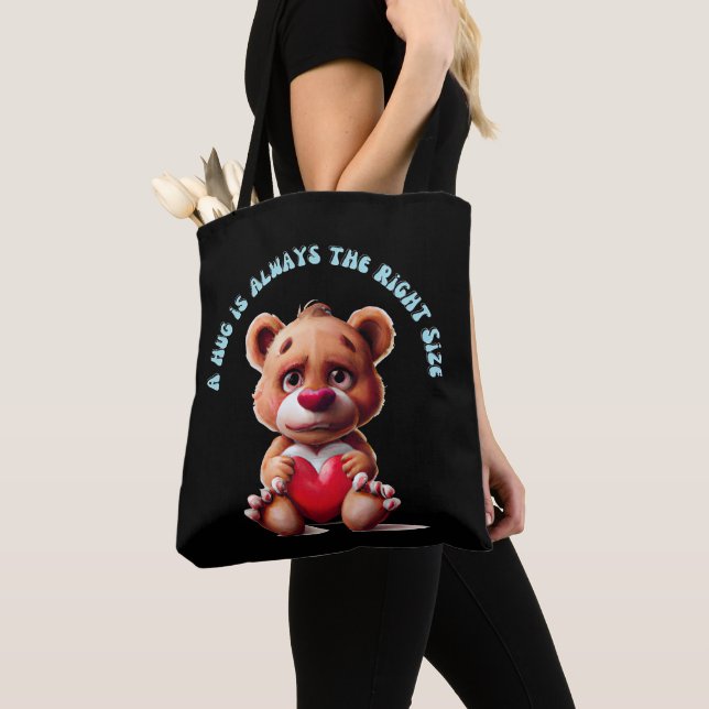  Cuddly Teddy Bear Hugs Tote Bag (Close Up)