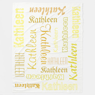 Cuddly Warm fleece Personalized Name Blanket