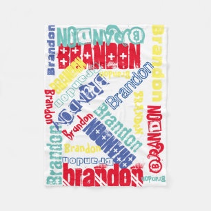 Cuddly Warm fleece Personalized Name Blanket