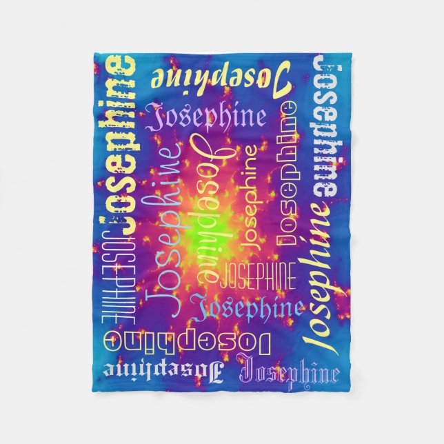 Cuddly Warm fleece Personalized Name Blanket (Front)