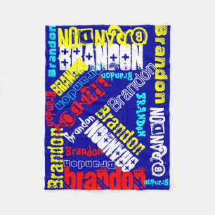 Cuddly Warm fleece Personalized Name Blanket