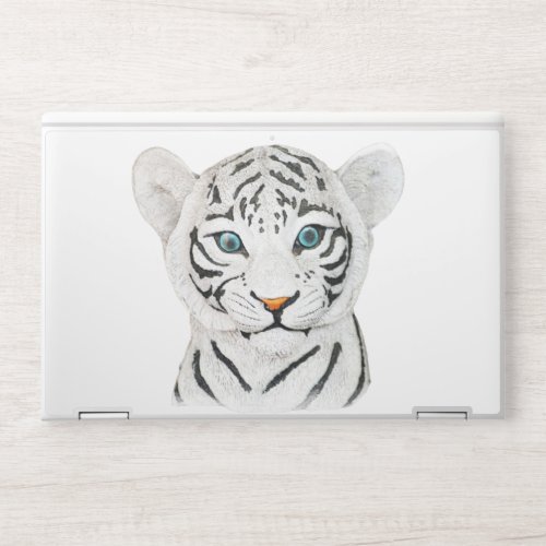 Cuddly White Tiger Art _ Cute Wildlife Art HP Laptop Skin