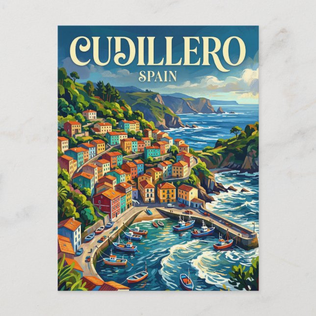 Cudillero Spain Postcard (Front)