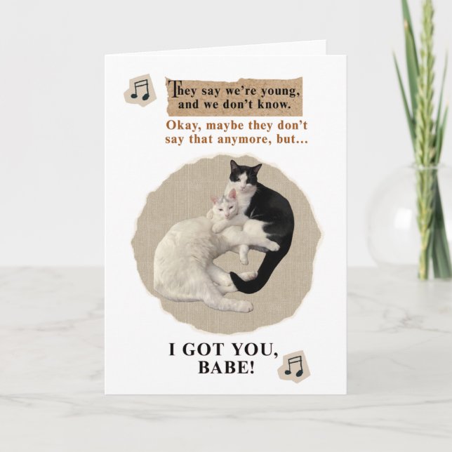 Cudlly Cats Say I Got You Babe Card (Front)