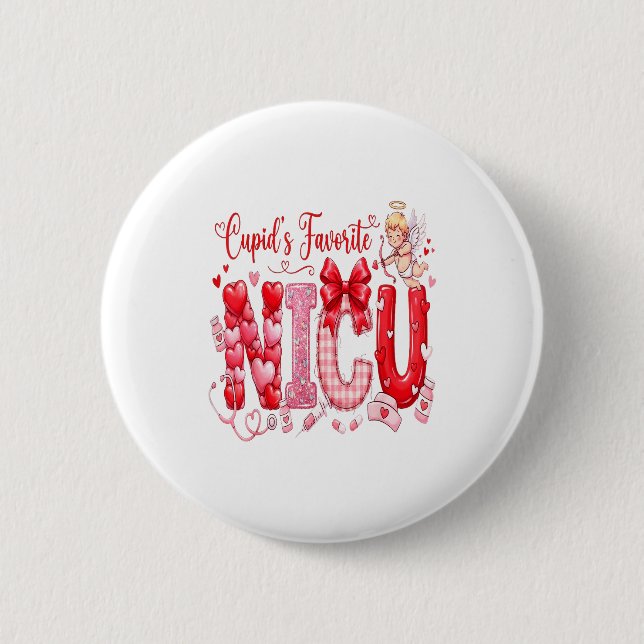 Cuds Favorite Nurse Nicu Valentines Day Shirt Nurs Button (Front)
