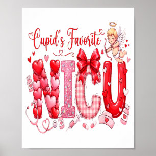 Cuds Favorite Nurse Nicu Valentines Day Shirt Nurs Poster