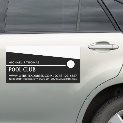 Cue Ball Pool  Snooker Club Car Magnet