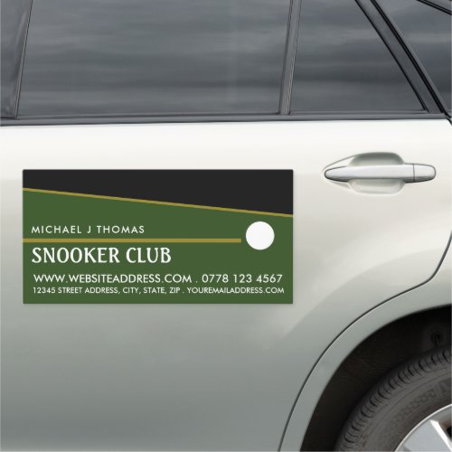 Cue Ball Pool  Snooker Club Car Magnet