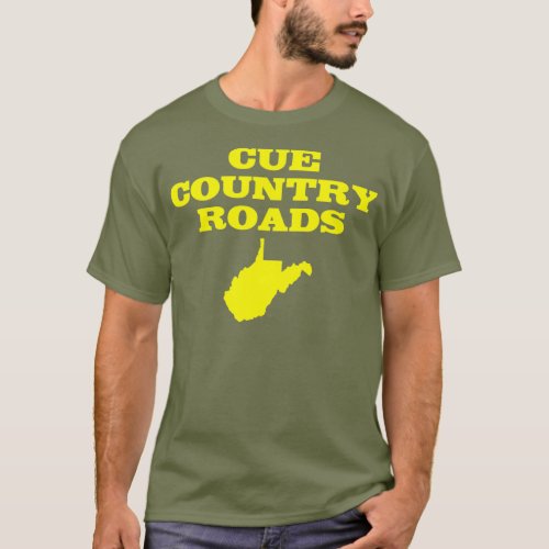 Cue Country Roads Blue and Gold T_Shirt