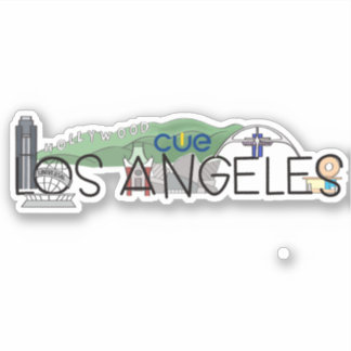 CUE Los Angeles Custom-Cut Vinyl Sticker