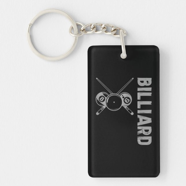 Cue Sports Billiards Keychain (Front)