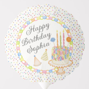 Cue the Confetti Birthday Party Dessert Balloon