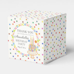 Cue the Confetti Birthday Party Dessert Favor Boxes