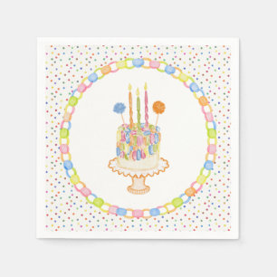 Cue the Confetti Birthday Party Dessert Napkins
