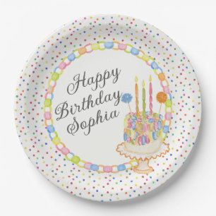 Cue the Confetti Birthday Party Dessert Paper Plates