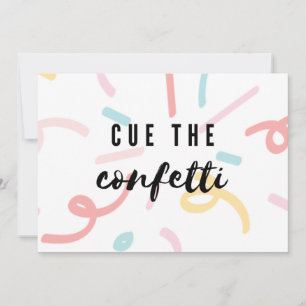 CUE THE CONFETTI   New Years Greeting Card