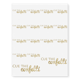 Cue the Confetti Temporary Tattoos