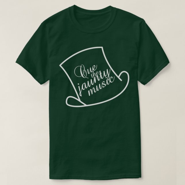 Cue the Jaunty Music Gentleman Jack Top Hat White  (Design Front)