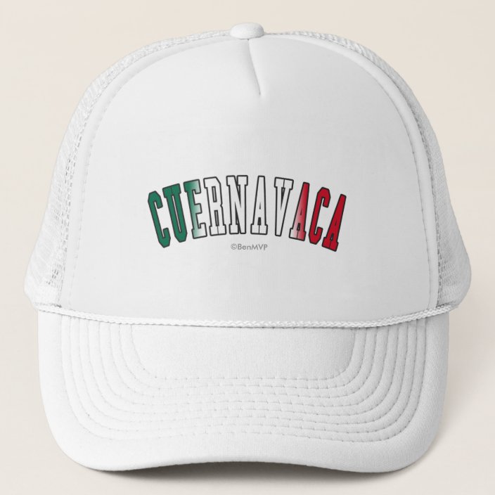 Cuernavaca in Mexico National Flag Colors Mesh Hat