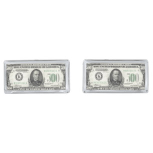 Cufflinks - $500 Dollar Note