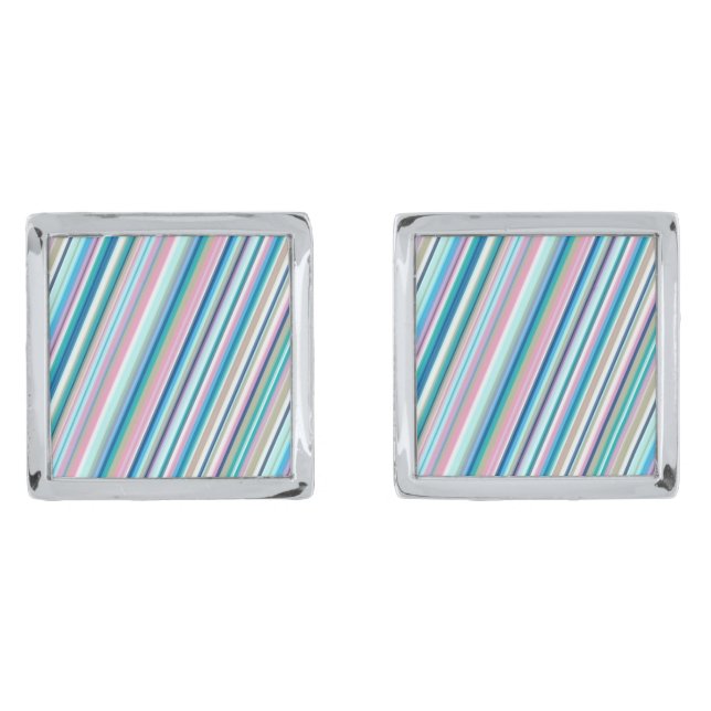 Cufflinks - Candy Stripes (Front)