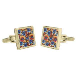 Cufflinks Floral Print