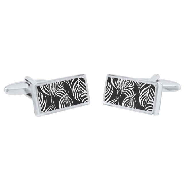 Cufflinks Leaves Print (Angled)